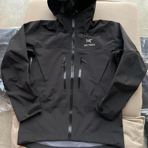 Arc'teryx Alpha SV Gore-Tex Pro Jacket Black Waterproof Shell Hooded Size L - Picture 1 of 6